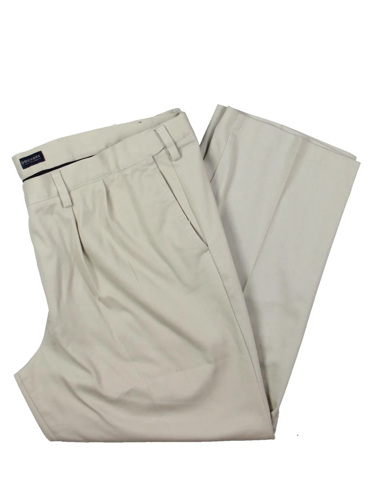 Big & Tall Mens Pleated Classic Fit Khaki Pants