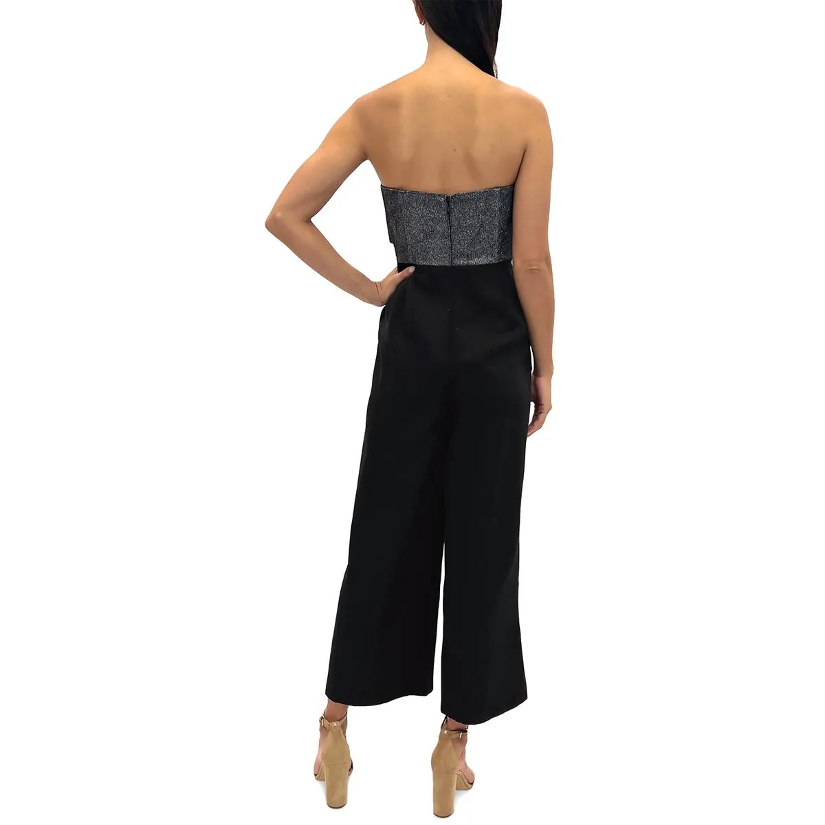 Cady Womens Bow Strapless Jumpsuit