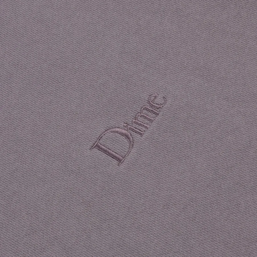 DIME - CLASSIC SMALL LOGO CREWNECK PLUM GREY