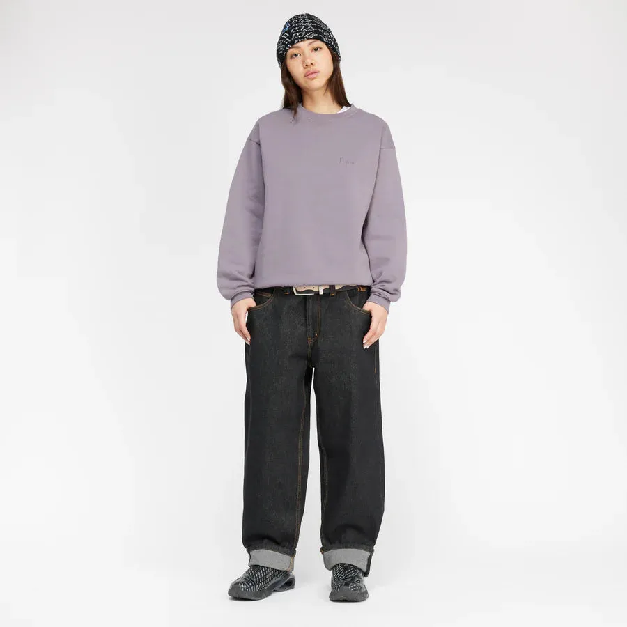 DIME - CLASSIC SMALL LOGO CREWNECK PLUM GREY