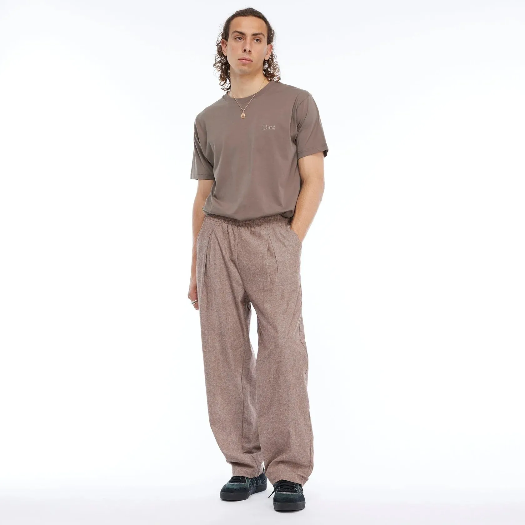 DIME - CLASSIC SMALL LOGO T-SHIRT - DEEP SEPIA