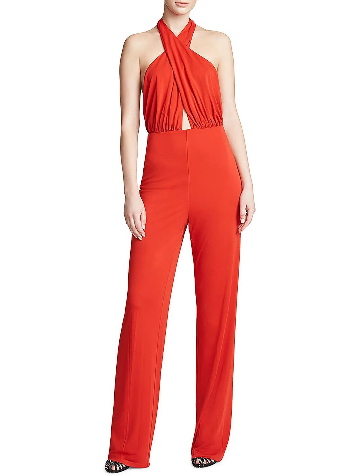 Kaiya Womens Halter Open Back Jumpsuit