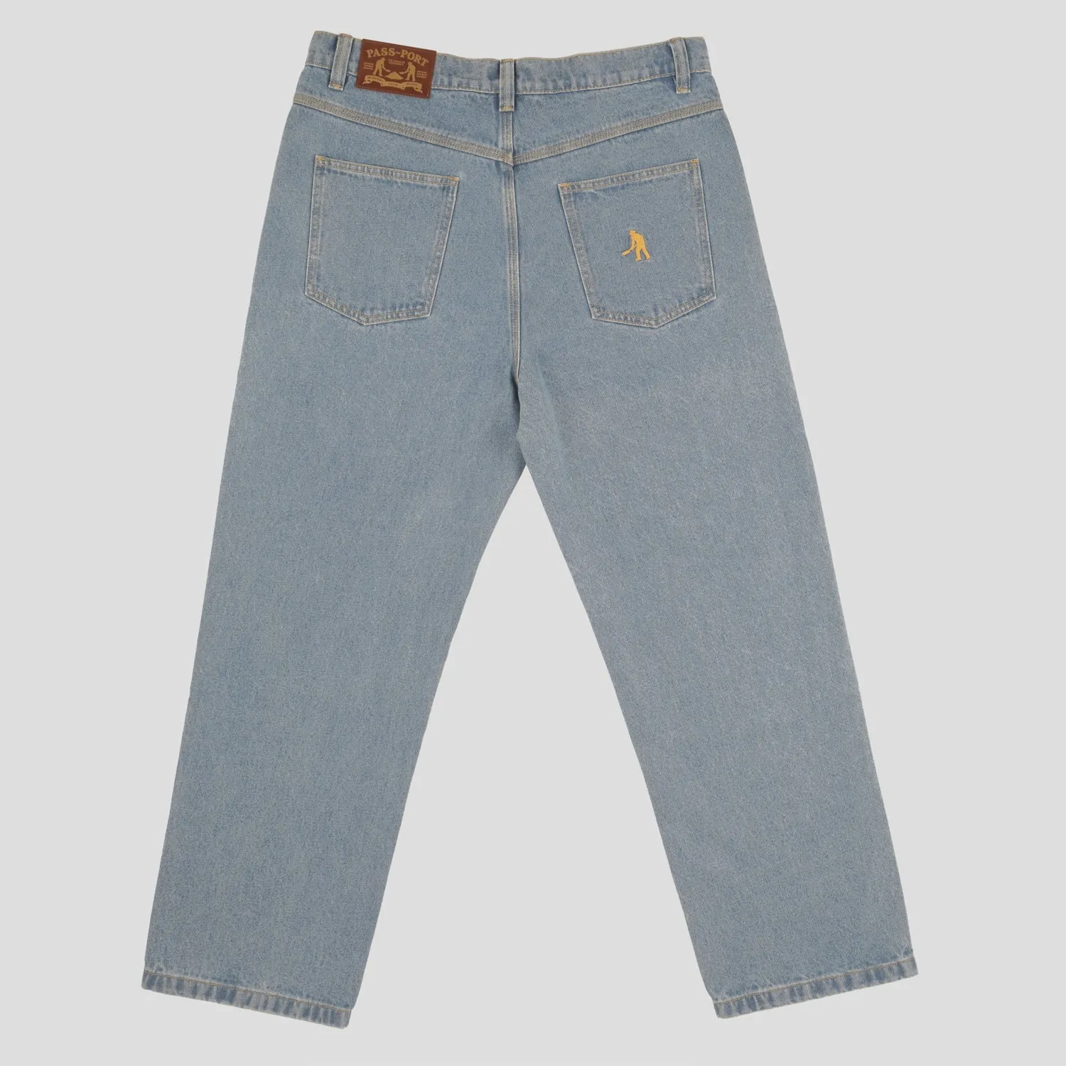 PASSPORT - WORKS CLUB JEAN - WASHED LIGHT BLUE