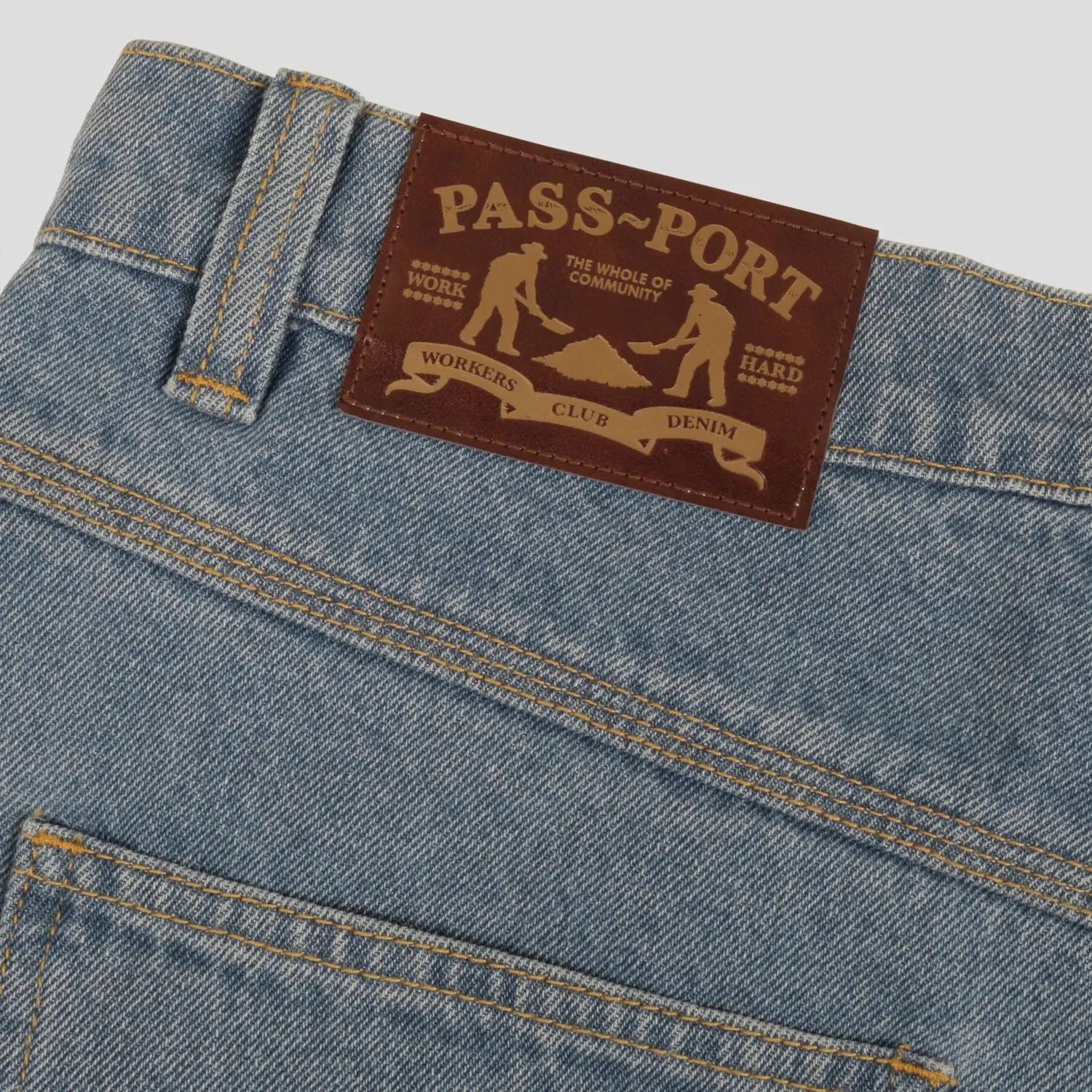 PASSPORT - WORKS CLUB JEAN - WASHED LIGHT BLUE