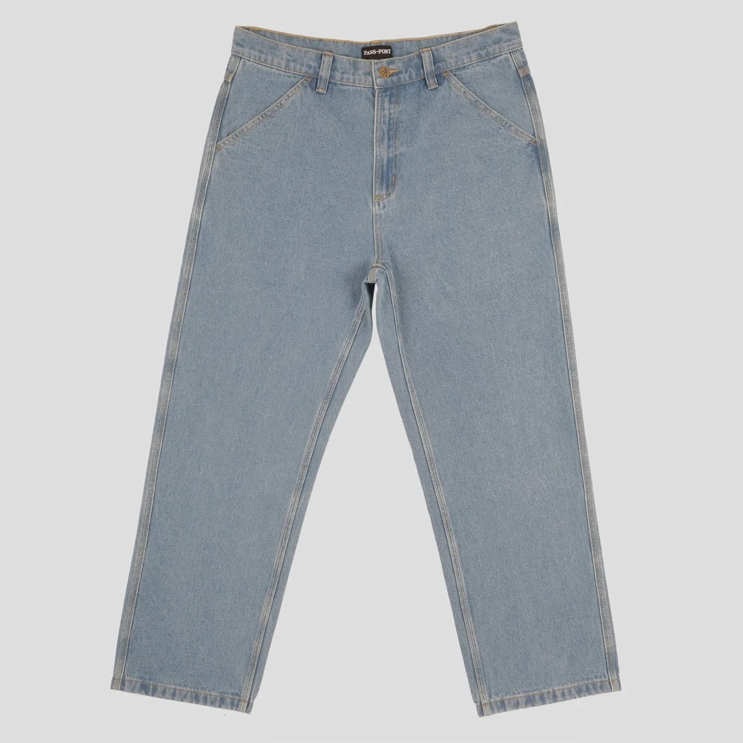 PASSPORT - WORKS CLUB JEAN - WASHED LIGHT BLUE