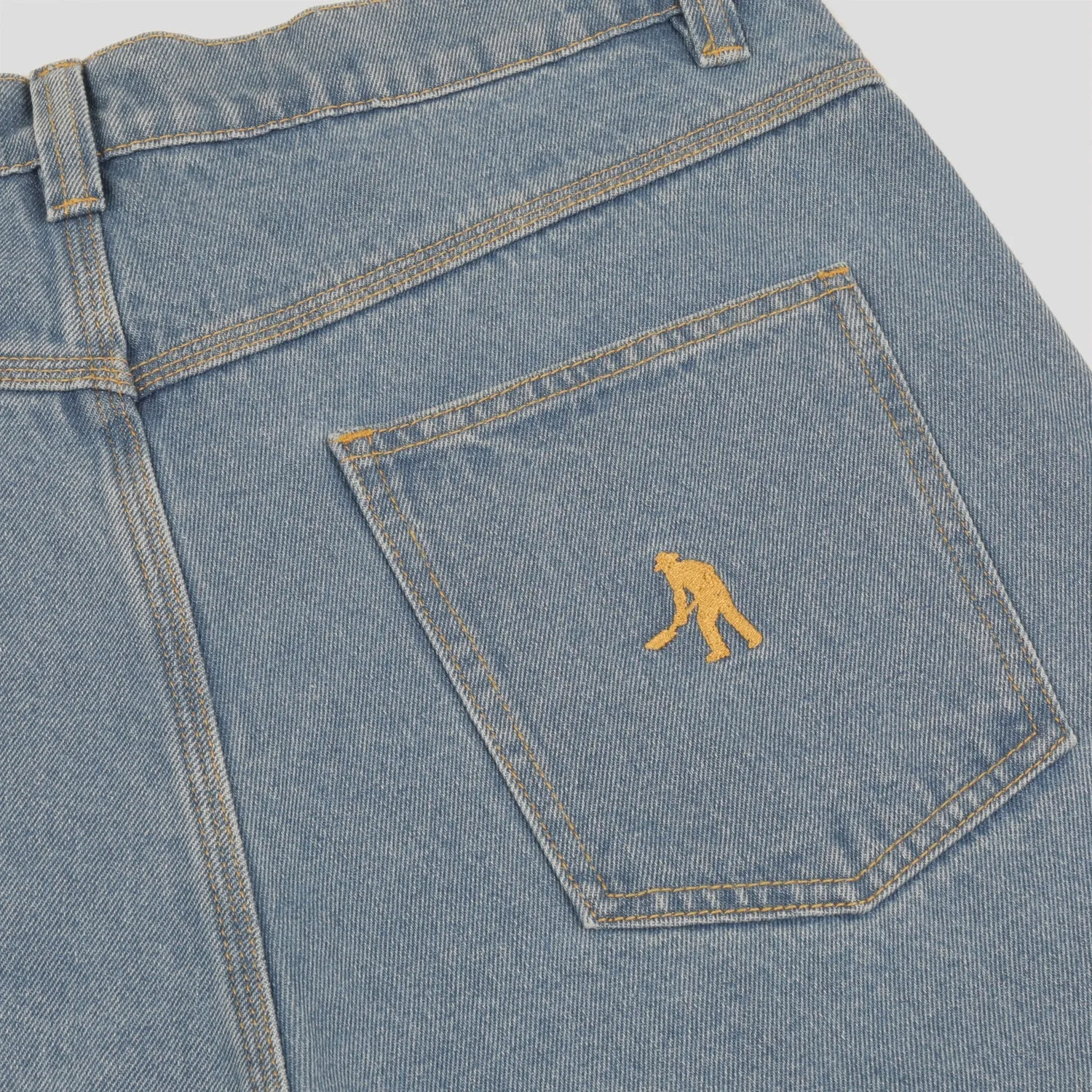 PASSPORT - WORKS CLUB JEAN - WASHED LIGHT BLUE